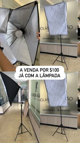 Kit de soft box Luz continua com lâmpada