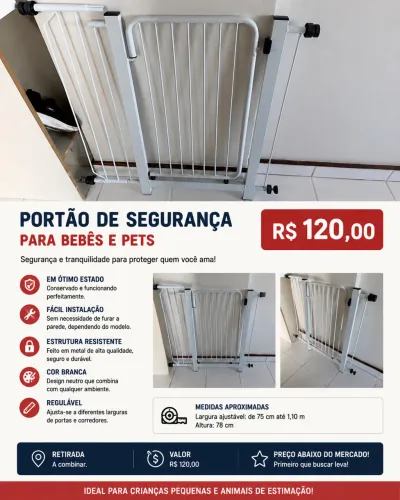 Portão Segurança para Crianças e Pet