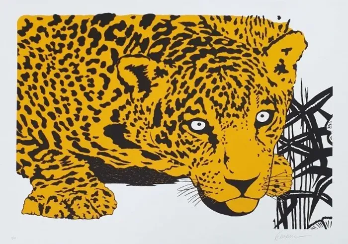 Kleber Ventura, "Onça", serigrafia original de 70x100cm e assinada a mão