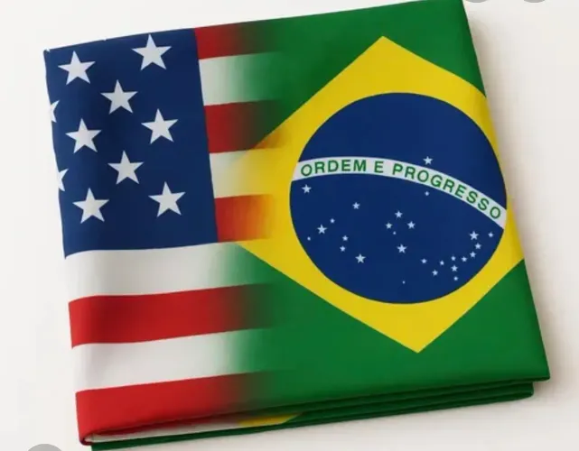 Bandeira Brasil e EUA 150x90cm