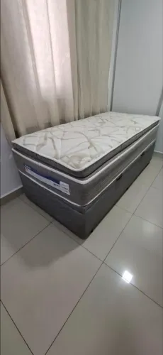 Cama box baú solteiro 88 com colchão