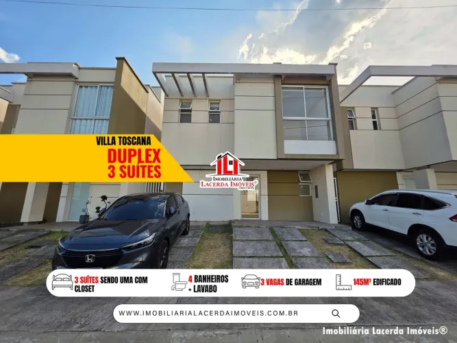 Villa Toscana Residenza, Casa Duplex 3 Suítes com Closet e Área Gourmet