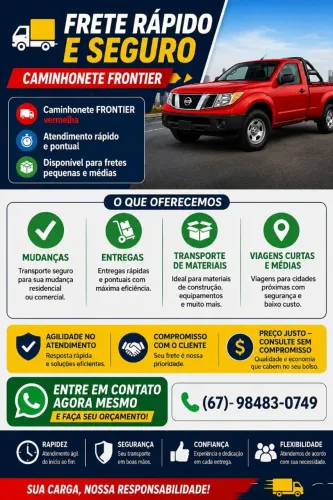 ENTREGA E TRANSPORTE!
