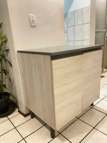 Armário balcão cozinha 2 prateleiras 