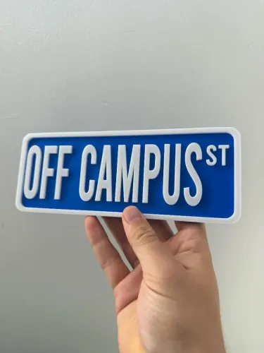 Placa decorativa Off Campus 