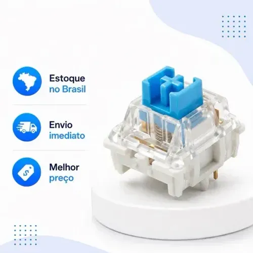 Kit Switch Para Teclado Mecânico e Clicker, Azul 10 peças