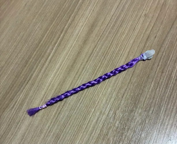 mattel acessório aplique de cabelo para boneca barbie roxo