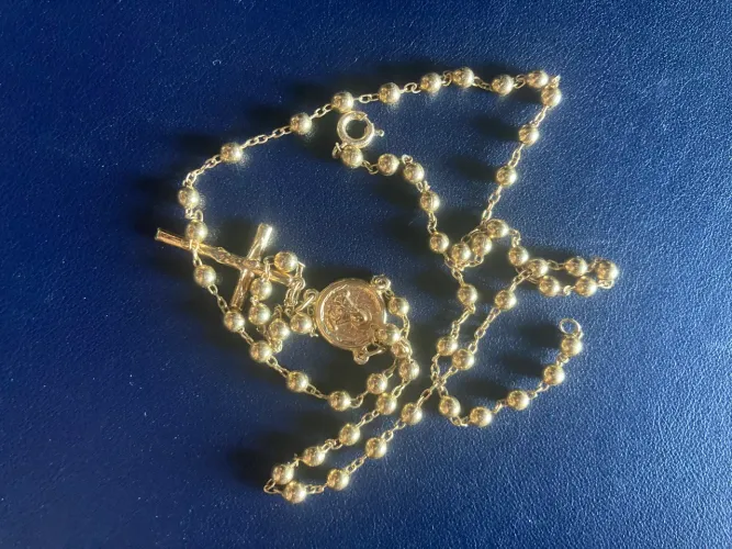 Terço de ouro 18k 9g