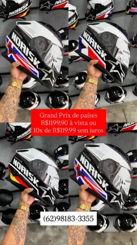 Capacete Norisk Grand Prix Países