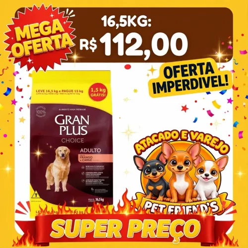 Gran plus cães 16 kilos mega oferta