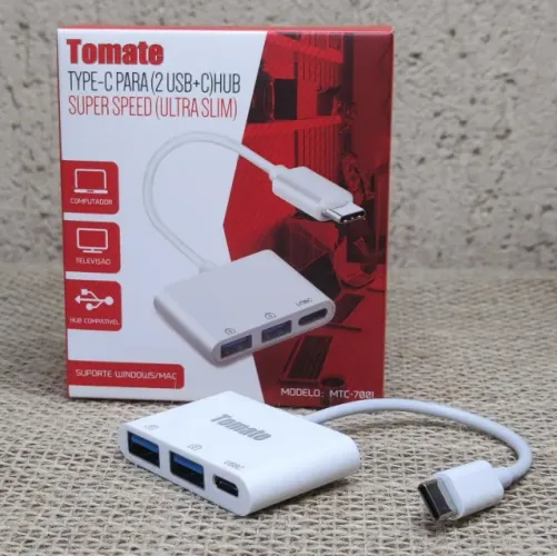 Adaptador USB Tipo C 3.0 OTG 3 Portas