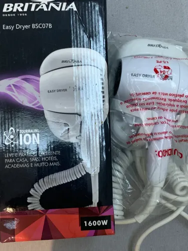 Secador de Cabelos de Parede, Easy Dryer Bsc07B, Branco, 110v, Britânia