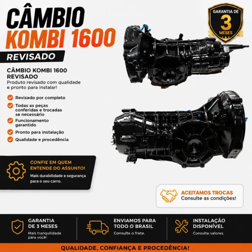 Câmbio Kombi 1600 revisado