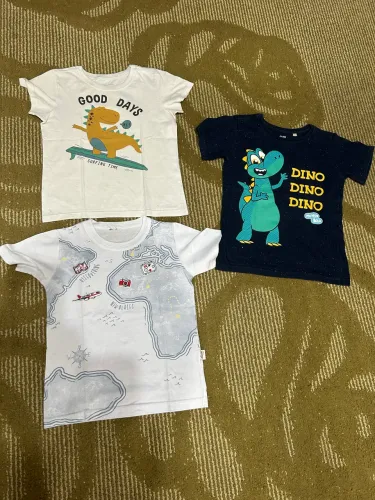 Kit com 3 camisetas infantis - tamanho 3 anos 