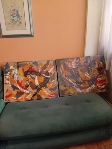 Conjunto de telas abstratas