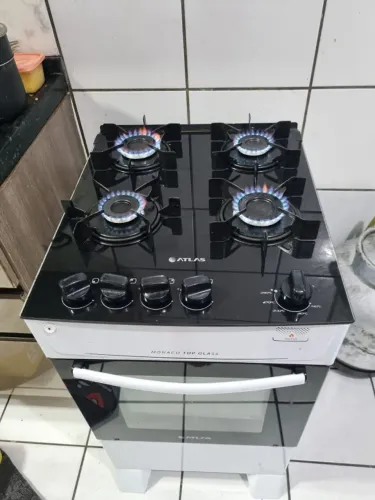 Fogão Atlas Mônaco Top Glass 4 bocas - Bom estado