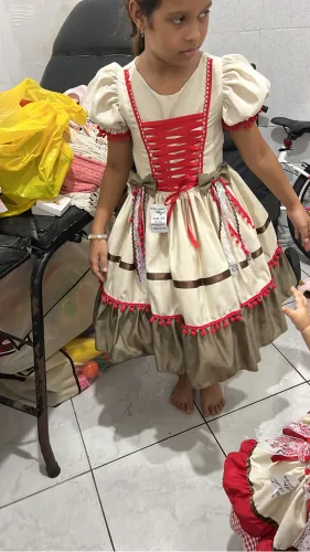 Vestido junino TAM 9 anos 
