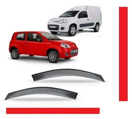 Calha De Chuva Defletor Fiat Novo Uno Fiorino 2p todos tglvs bursr