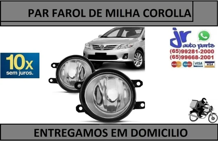 Par Farol de Milha Corolla 2012 2013 2014 Auxiliar Neblina (Repoçisão)