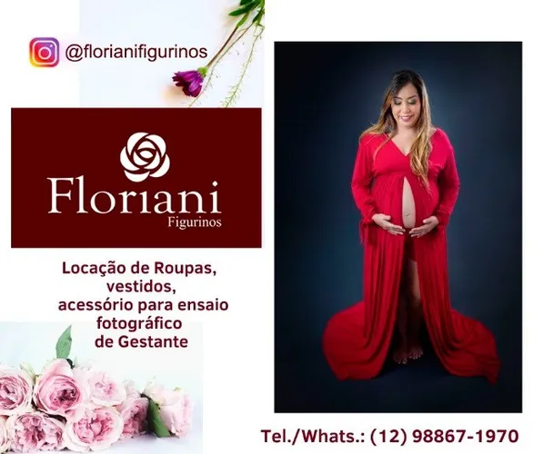 Figurinos para ensaio Gestante Locação