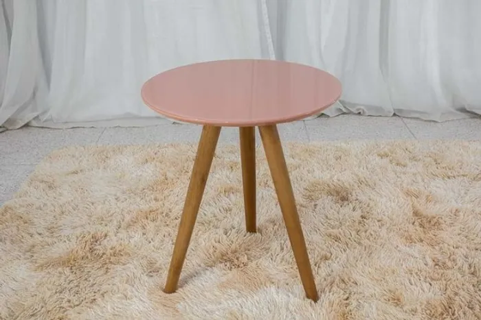 Mesa Decorativa 60cm Rosa Tonhão Frete Grátis