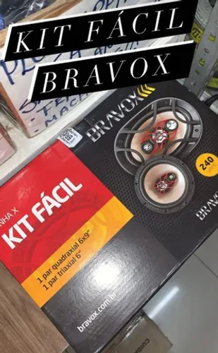 Kit Facil Bravox 4 Auto Falantes novo 1 ano de Garantia 
