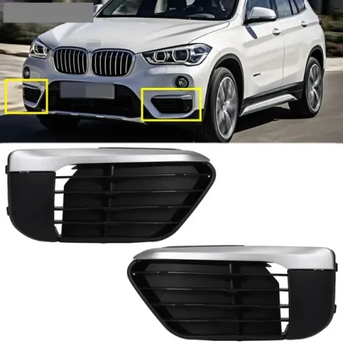 Par Tela Grade Farol de Milha Bmw X1 2016 2017 2018 2019