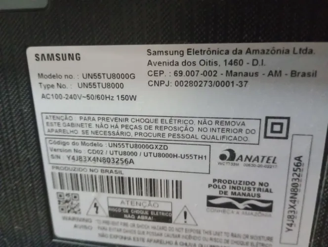 Placa e leds tv Samsung original UN55TU8000G