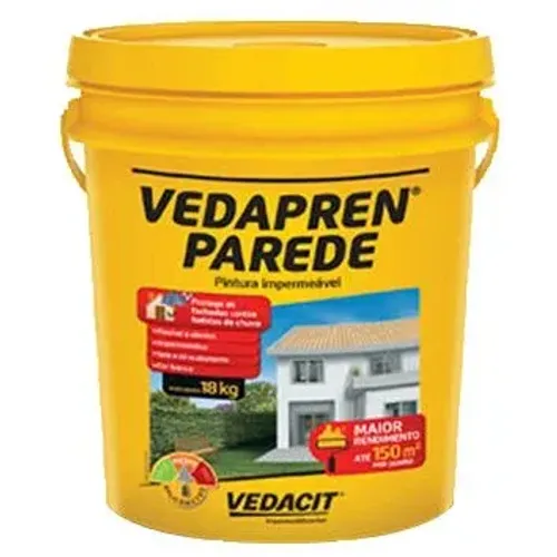 Tinta Impermeabilizante Vedapren Parede Branco 18 Litros Vedacit