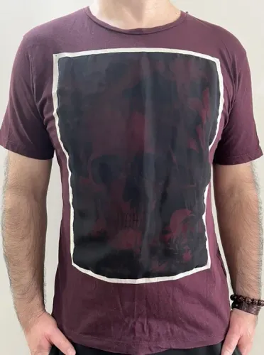 Camiseta masculina estampa 3D Zara