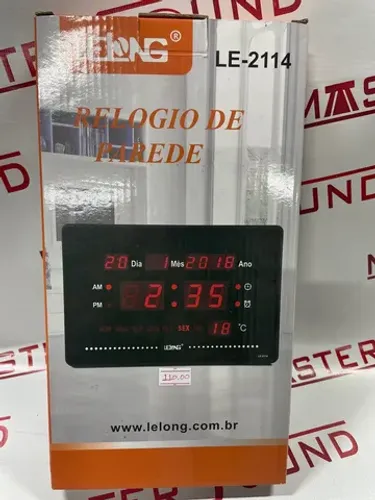 Relógio digital parede ou mesa temperatura alarme calendário 