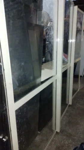 Painéis de vidro e alumínio porta para frente de loja comércio 