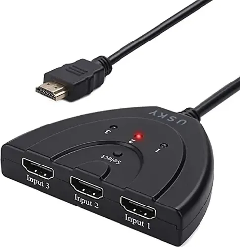  Divisor Hdmi Switch 3x1 Adaptador Cabo 3 Entradas E 1 Saída