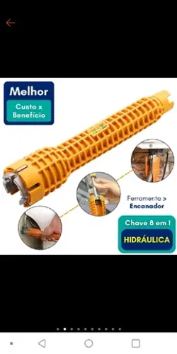 Chave Reparadora Instalador Hidraulico Multifuncional 8 em 1 Ferramenta Encanador