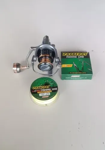 Molinete com linha de multifilamento 