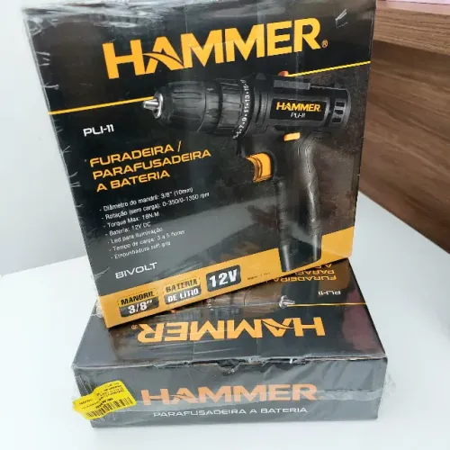 PRONTA ENTREGA | Parafusadeira Furadeira 12V a Bateria Hammer Pli-11