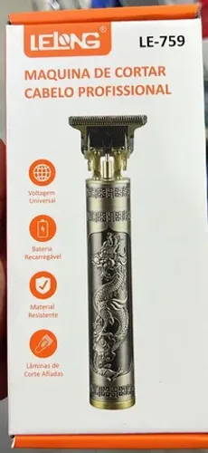 Maquina De Acabamento E Cortar Cabelo Sem Fio Lelong Le-759