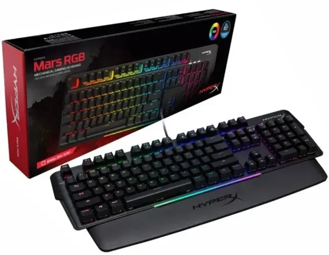 Teclado Gamer, Hyperx Mars, Rgb, Mecânico Us, Switch Outemu Blue - HX-KB3BL3-US/R4