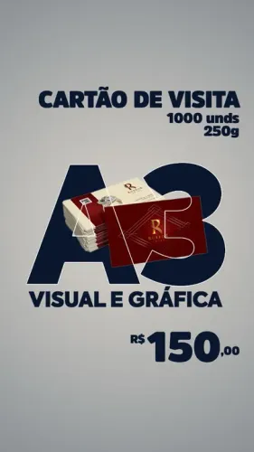 Cartão de Visita - 1000 unidades - 250g