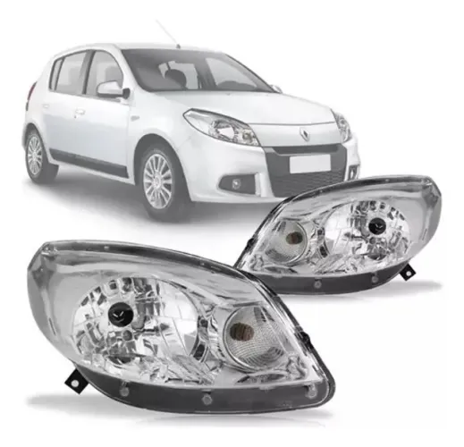 Farol Cromado Sandero 2012 2013 2014