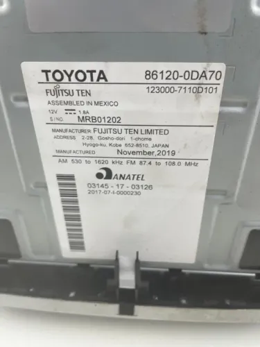 Rádio Com Moldura Ar Toyota Yaris 2019 2020 Original