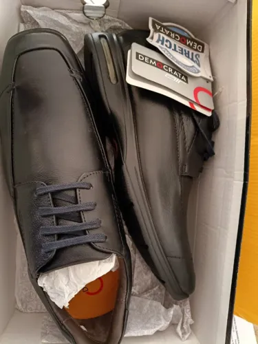 Sapato Democrata Smart Comfort Air Spot Preto zerado, Cadarço, 37