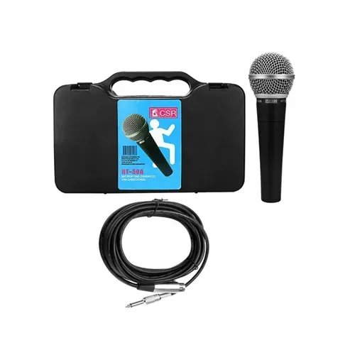 Microfone CSR HT58A Dinâmico Vocal Profissional