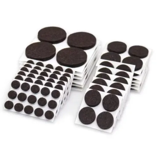Conjunto de feltros protetores para móveis.