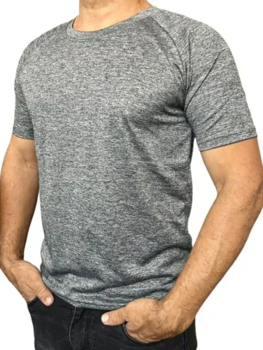 Camiseta Masculina Dry Fit Mesclada Treino Academia Fitness