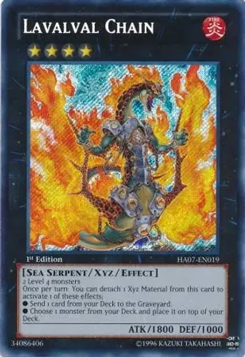 Yugioh!!! Lavalval Chain HA07-EN019 Secret Rare