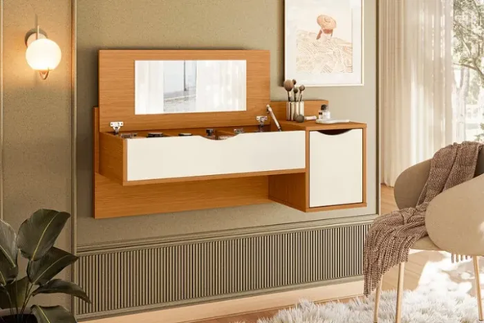 Penteadeira Camarim Blush - Entrega/Montagem Grátis para Fortaleza