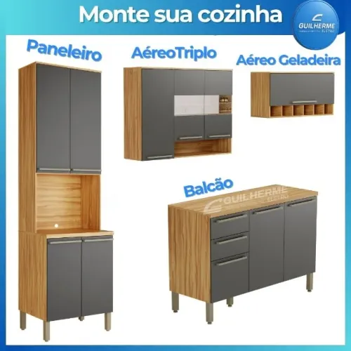 Armário de cozinha - Paneleiro - Balcão - Aéreos - 