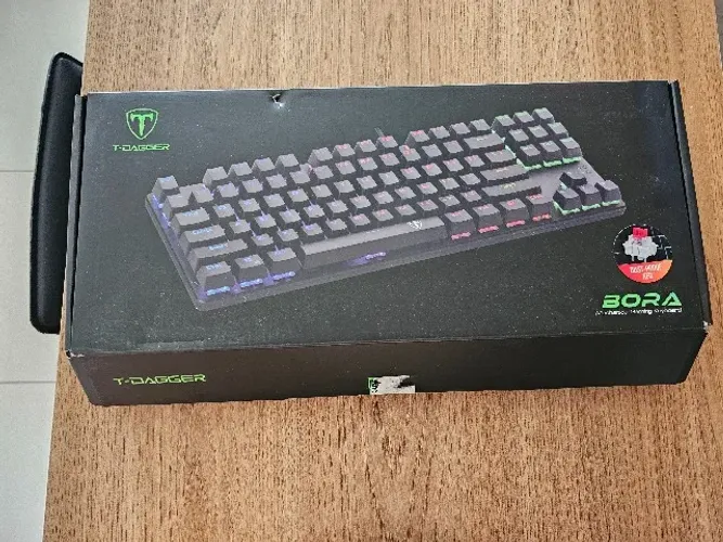 Teclado Mecanico Gamer T-Dagger Bora RGB, Switch Outemu Red, Anti-Ghosting, ABNT2