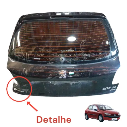 Tampa Traseira Peugeot 206 207 2006 2007 2008 2009 2010 2011